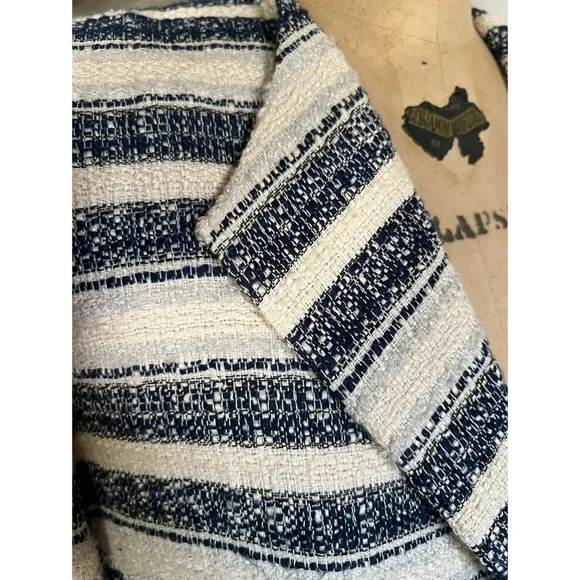 DKNY Tweed Striped Blazer Jacket 8 - Picture 7 of 16